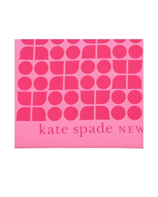 Kate Spade Pink Noel Silk Bandana Scarf