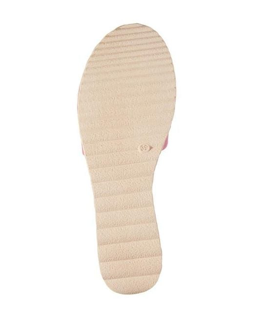 Cordani Pink Bizzy Espadrille Platform Wedge Slide Sandal