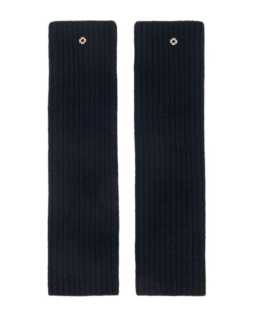 Maje Black Wool And Cashmere Gloves
