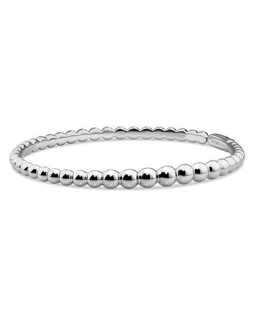DEVATA White Beaded Ball Bangle Bracelet