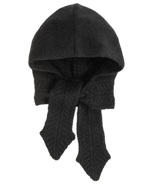 Echo Black Fuzzy Scarf Hood