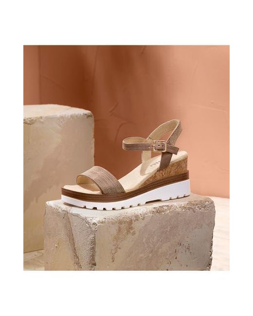 Vaneli Metallic Cedra Platform Wedge Sandal