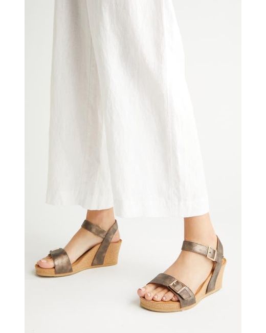 Aetrex Metallic Lexa Wedge Sandal