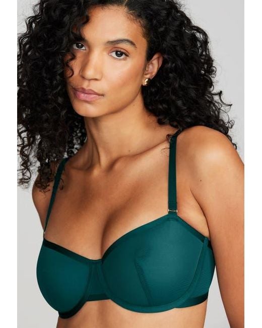 CUUP Green The Balconette Mesh Underwire Bra