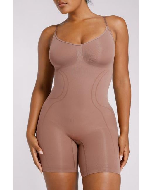 Shapellx Natural Seamless Mid-Thigh Full Shaping Bodysuit