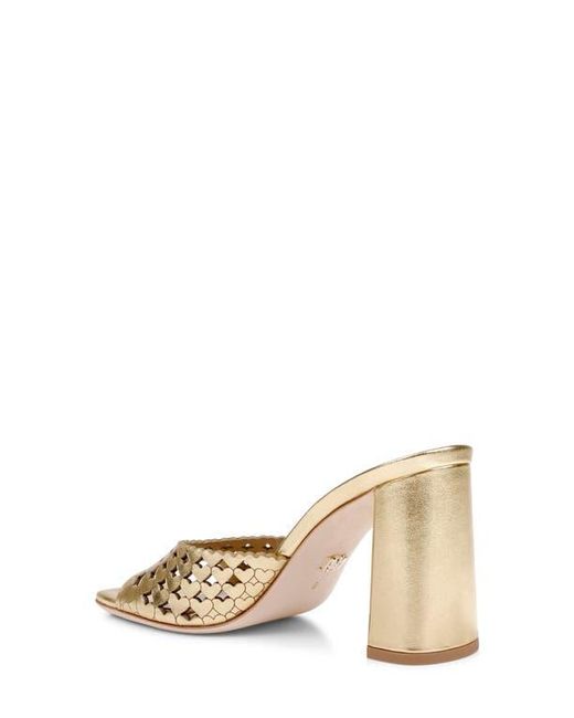 Badgley Mischka Metallic Omni Laser-Cut Heart Sandal