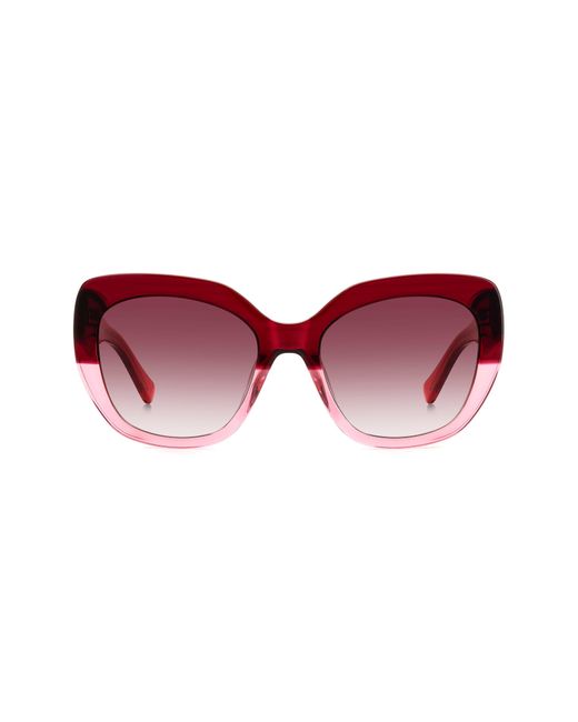 Kate Spade Red Winslet 55mm Gradient Round Sunglasses