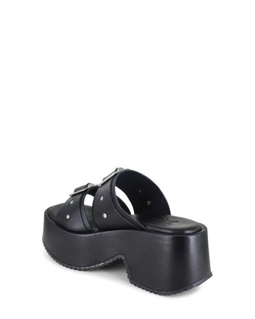Zigi Black Fanela Platform Slide Sandal