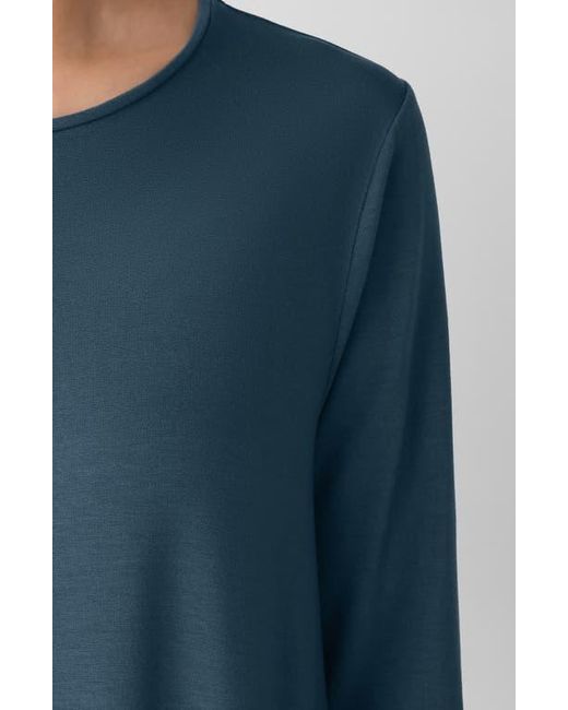 Eileen Fisher Blue Long Sleeve Maxi Dress