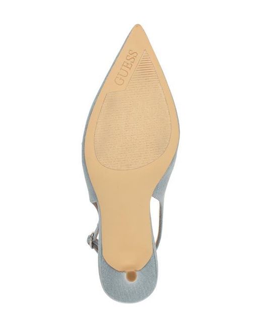 Guess Blue Naska Slingback Pointed Toe Pump