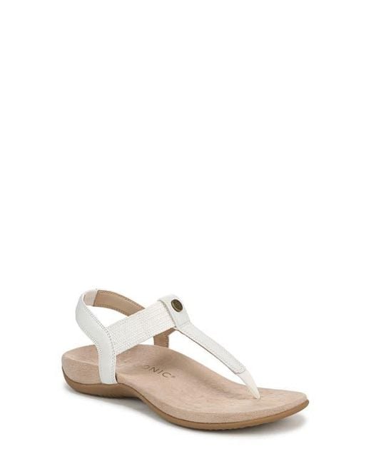 Vionic White Brea T-Strap Sandal