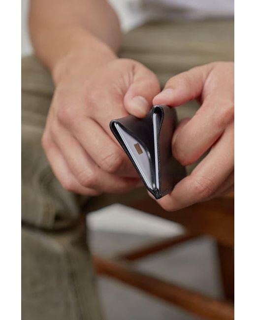 EZRA ARTHUR Black Minimalist Card Holder Wallet