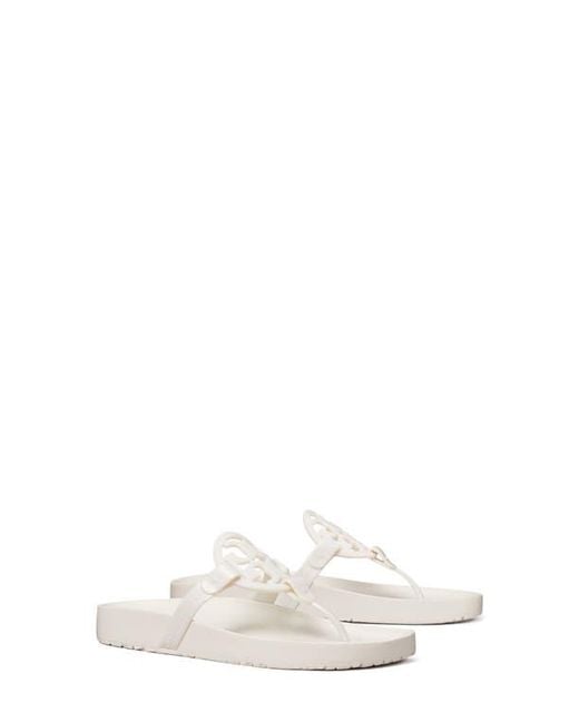 Tory Burch White Miller Cloud Lite Flip Flop