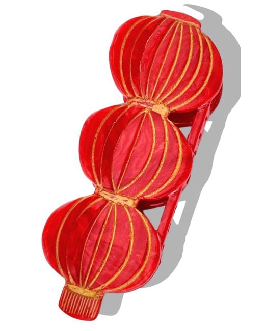 Solar Eclipse Red Hand Painted Lanterns Claw Clip
