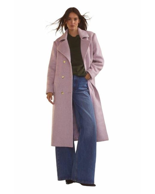 Cynthia Rowley Purple Noa Wool Cocoon Coat