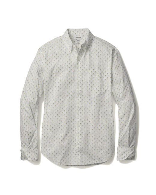Bonobos White Everyday Slim Fit Floral Stretch Cotton Button-Down Shirt for men