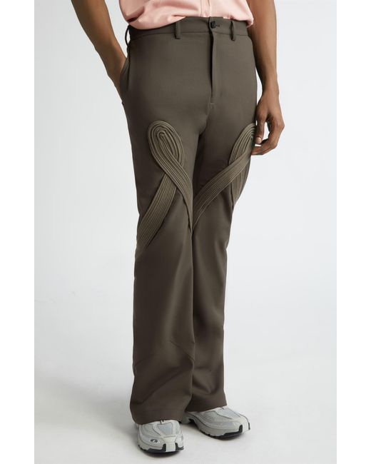 Kiko Kostadinov Multicolor Deultum Corded Appliqué Flare Trousers for men