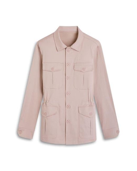Bugatchi Multicolor Linen Blend Safari Jacket for men