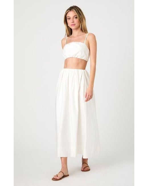French Connection White Nomi Cotton Maxi Skirt