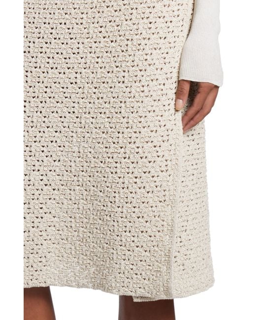 Bottega Veneta Natural Cotton Crochet Wrap Sweater Skirt