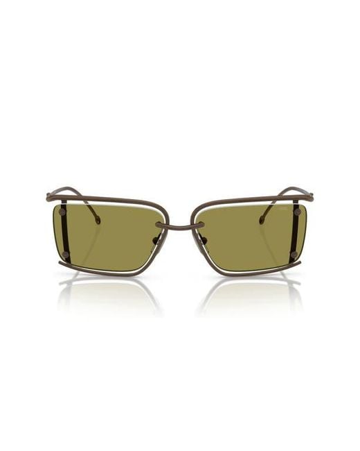 DIESEL Green 57Mm Rectangular Sunglasses