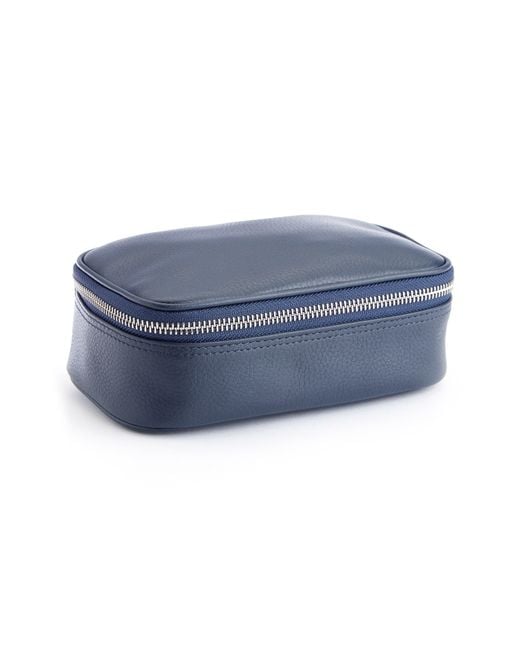 ROYCE New York Blue Leather Tech Accessory Case