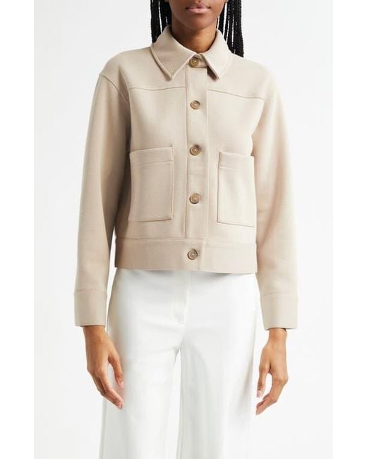 Vince Natural Double-Face Cropped Jacket