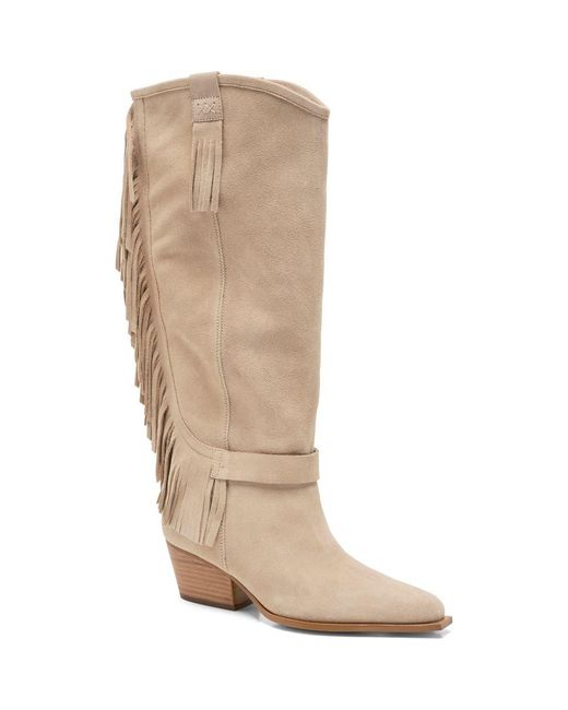 Free People Faith Fringe Western Boot in Brown | Lyst