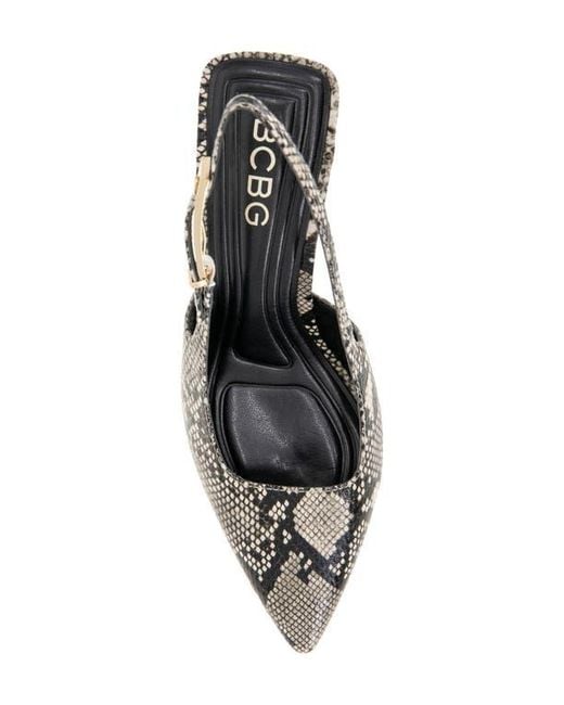 BCBGMAXAZRIA White Inara Slingback Pointed Toe Pump