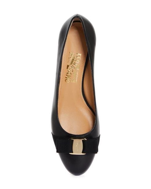 Ferragamo Black Vara Soft Pump