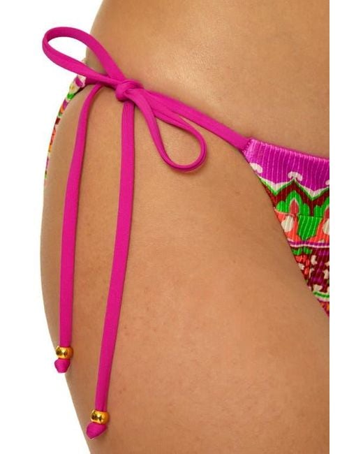 BCA by Rebecca Virtue Multicolor Moroccan Side Tie Bikini Bottoms