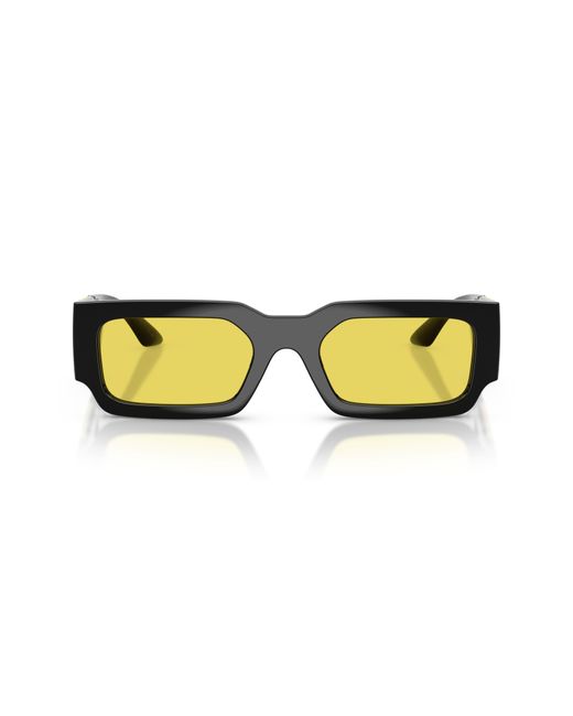 Versace Brown 54Mm Rectangular Sunglasses for men