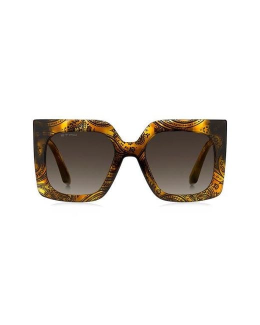 Etro Brown 53Mm Gradient Square Sunglasses