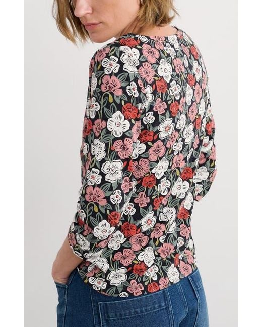 Seasalt Cornwall Gray Easel Stretch Organic Cotton Top