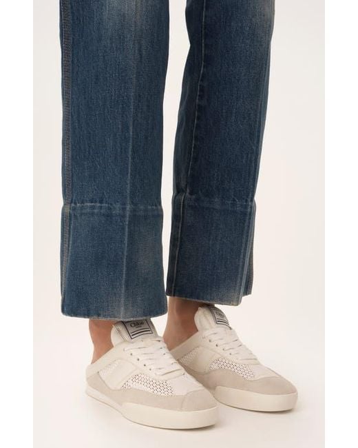 Chloé White Kick Mule Sneaker