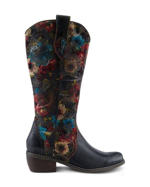 Spring Step Blue Rodeoqueen Knee High Western Boot