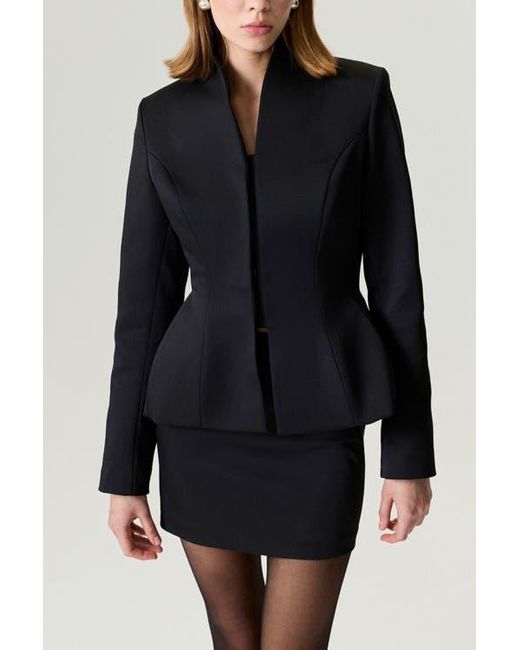 Nocturne Black Structured Blazer Jacket