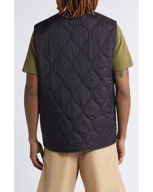 Carhartt Black Skyton Onion Quilted Snap-up Vest for men