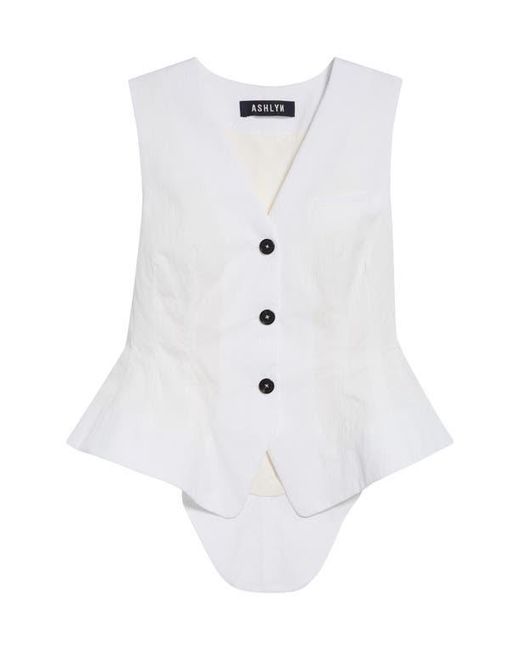 Ashlyn White William Flared Vest