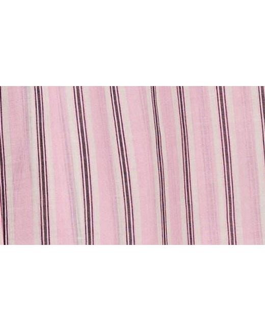 Mango Pink Striped Wide Leg Pants