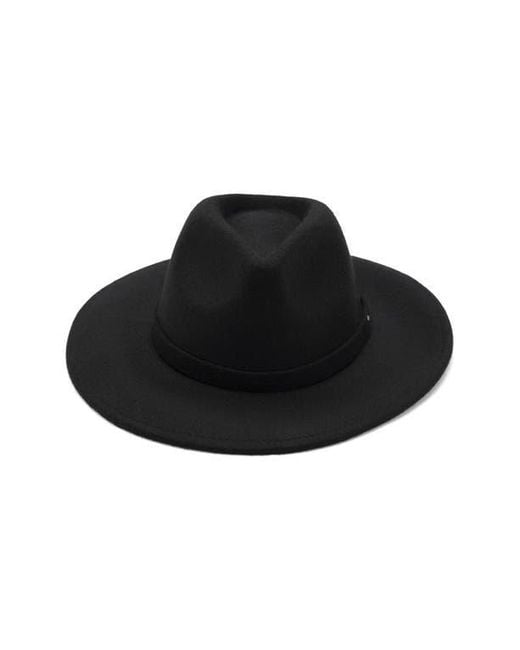 Mango Black Wool Felt Fedora