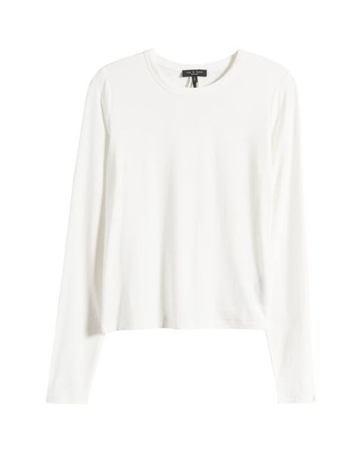 Rag & Bone Icons Luca Slim Fit Long Sleeve Top in Gray | Lyst