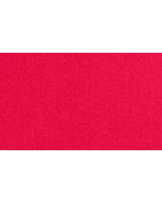 Michael Kors Red Stretch Wool Midi Sheath Dress
