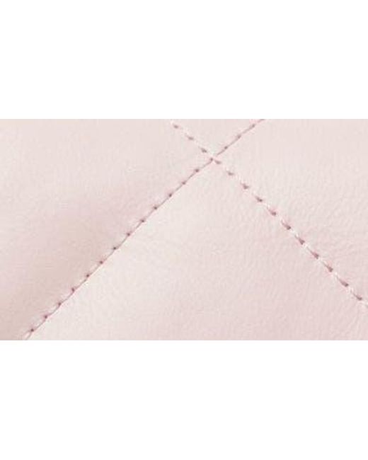 Tory Burch Pink Kira Mini Diamond Quilted Leather Crossbody Bag