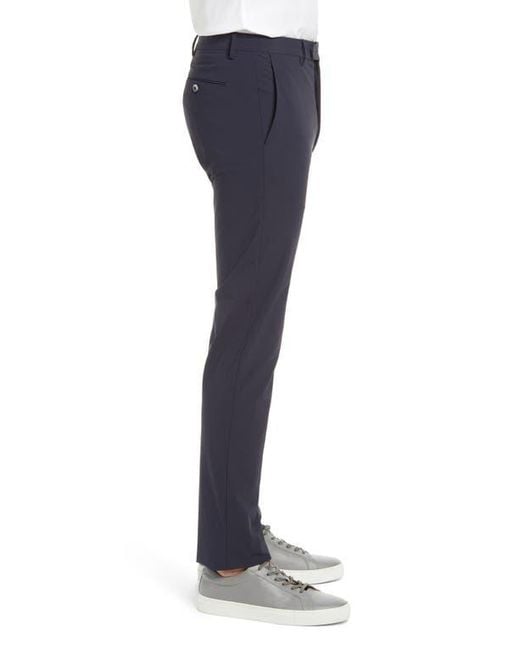 Zanella Blue Active Stretch Flat Front Pants for men