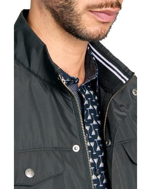 Con.struct Gray Slim Fit Solid Recycled Hybrid Field Jacket for men
