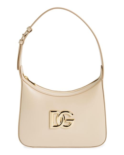 Dolce & Gabbana Natural Small 3.5 Leather Shoulder Bag