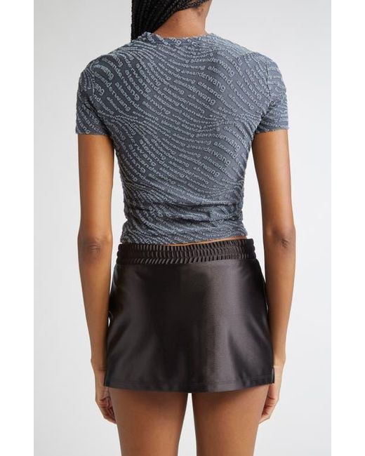 Alexander Wang Blue Logo Jacquard Baby Tee