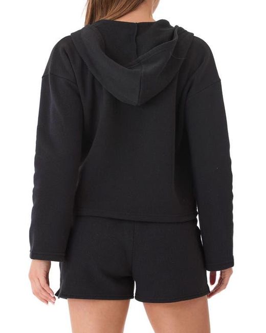 Threads For Thought Black Raychelle Front Zip Crop Hoodie