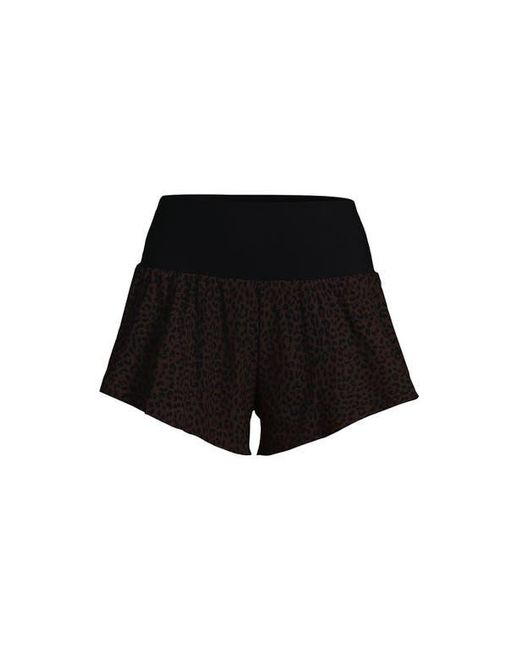 Lands' End Black 3 Pinchless Flutter Swim Short With Panty